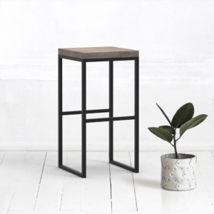 Барный табурет flatmoon из дуба в сером цвете ARCHPOLE