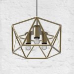 Светильник потолочный гексагон металл золотой ARCHPOLE