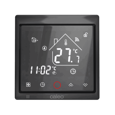 Терморегулятор CALEO С936 Wi-Fi Black Lux встраиваемый