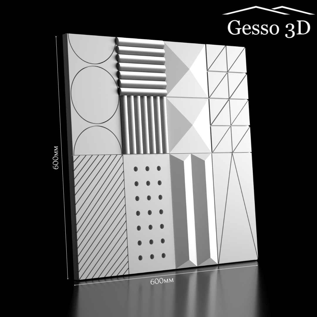 Гипсовая панель Domino 2 Gesso 3D Гипсовая панель Domino 2 Gesso 3D