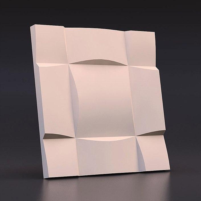 Гипсовая 3D панель Квадрат выпуклый Gesso 3D Гипсовая 3D панель Квадрат выпуклый Gesso 3D