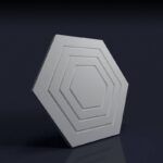 Гипсовая панель Шестигранник рельефный Gesso 3D