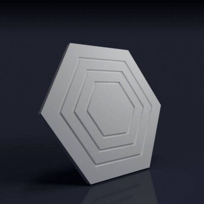 Гипсовая панель Шестигранник рельефный Gesso 3D