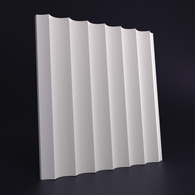 Гипсовая 3D панель Волна продольная мелкая Gesso 3D Гипсовая 3D панель Волна продольная мелкая Gesso 3D