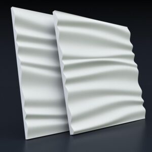 Гипсовая 3D панель Волна двойная мягкая Gesso 3D