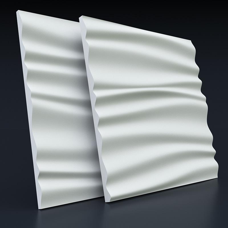 Гипсовая 3D панель Волна двойная мягкая Gesso 3D Гипсовая 3D панель Волна двойная мягкая Gesso 3D