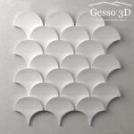 Гипсовая 3D панель Чешуя гладкая Gesso 3D