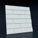 Гипсовая 3D панель Кирпич плоский Gesso 3D