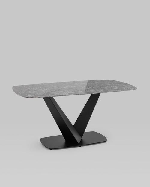 Стол обеденный Аврора 160*90 керамика черная УТ000036908 Stool Group Стол обеденный Аврора 160*90 керамика черная УТ000036908 Stool Group