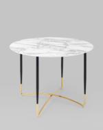 Стол обеденный Даймакс 110*110 белый мрамор УТ000036109 Stool Group
