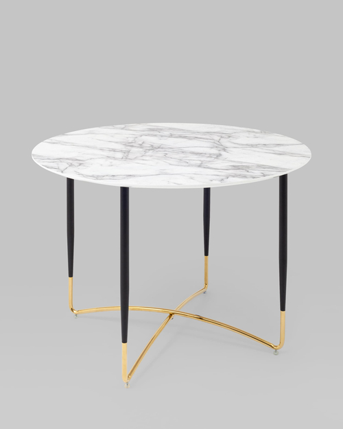 Стол обеденный Даймакс 110*110 белый мрамор УТ000036109 Stool Group Стол обеденный Даймакс 110*110 белый мрамор УТ000036109 Stool Group