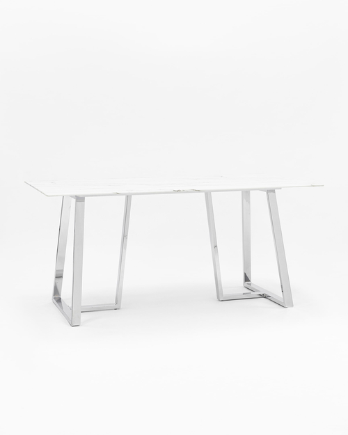 Стол обеденный Даллас 160*90 белый стеклянный УТ000002668 Stool Group Стол обеденный Даллас 160*90 белый стеклянный УТ000002668 Stool Group