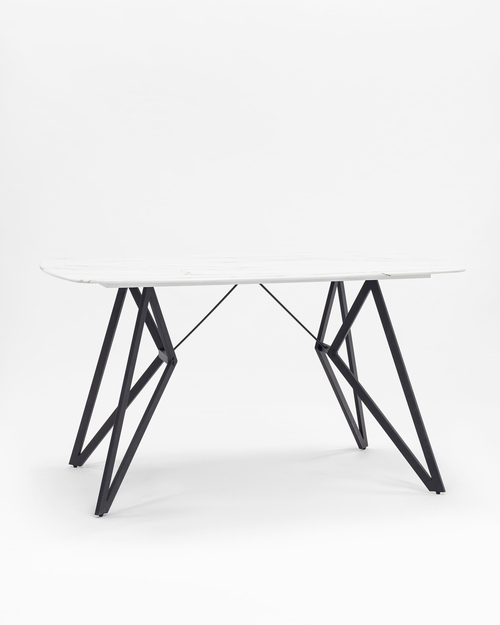 Стол обеденный Денвер 140*90 белый стеклянный УТ000002661 Stool Group Стол обеденный Денвер 140*90 белый стеклянный УТ000002661 Stool Group