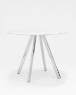 Стол обеденный Хьюстон D100 белый стеклянный УТ000002672 Stool Group