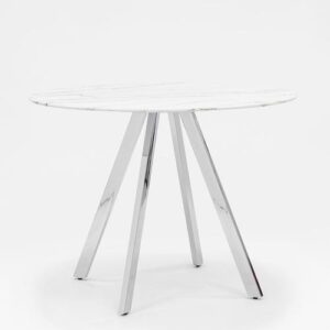 Стол обеденный Хьюстон D100 белый стеклянный УТ000002672 Stool Group