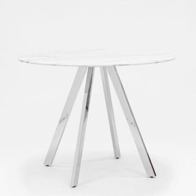Стол обеденный Хьюстон D100 белый стеклянный УТ000002672 Stool Group