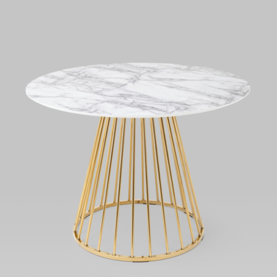 Стол обеденный Ливерпуль 110*110 белый мрамор УТ000036112 Stool Group