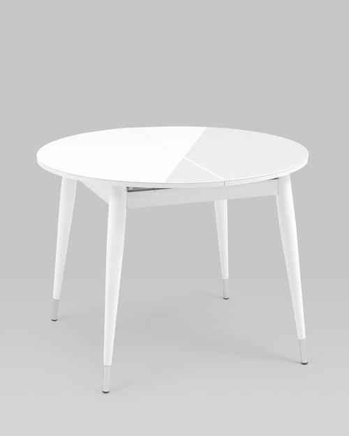 Стол обеденный Сидней раскладной 100-130 белый глянцевый УТ000036200 Stool Group Стол обеденный Сидней раскладной 100-130 белый глянцевый УТ000036200 Stool Group
