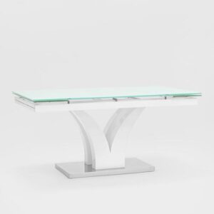 Стол обеденный Верона раскладной 160-220*90 глянцевый белый УТ000003496 Stool Group