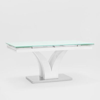 Стол обеденный Верона раскладной 160-220*90 глянцевый белый УТ000003496 Stool Group