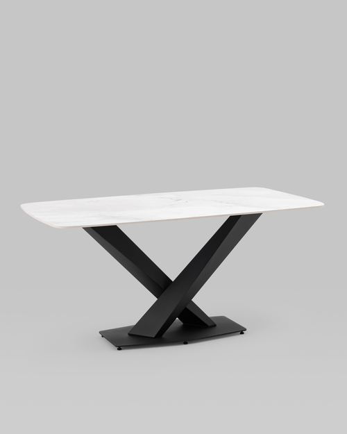 Стол обеденный Belle 160х90 белый мрамор УТ000038274 Stool Group Стол обеденный Belle 160х90 белый мрамор УТ000038274 Stool Group