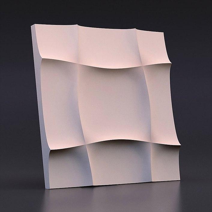 Гипсовая 3D панель Мягкий квадрат Gesso 3D Гипсовая 3D панель Мягкий квадрат Gesso 3D