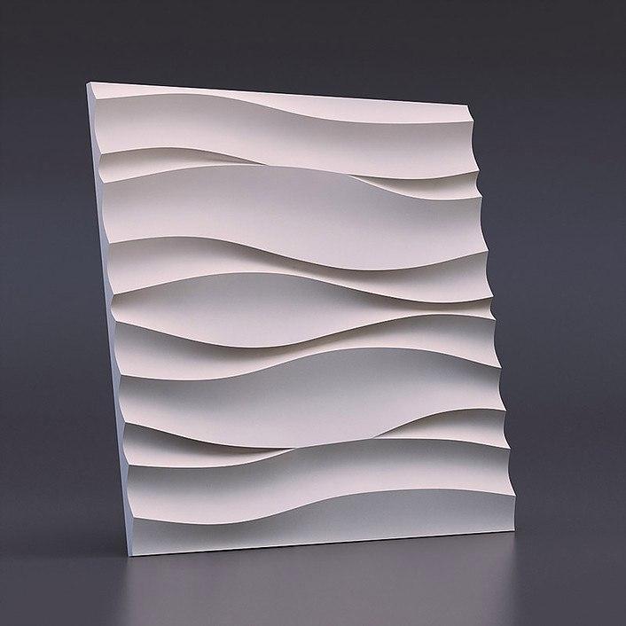 Гипсовая 3D панель Волна Атлантики Gesso 3D Гипсовая 3D панель Волна Атлантики Gesso 3D