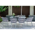 цвет светло-серый с белым каркасом Indoor-4SiS-2419 light-white
