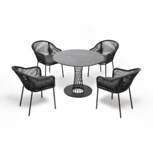 круглый стол серый гранит LIO-CL4T1-5-SET D-gray