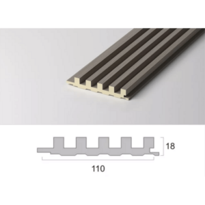 Сплошная рифленая панель 110 FLUTED/110х18 listru home