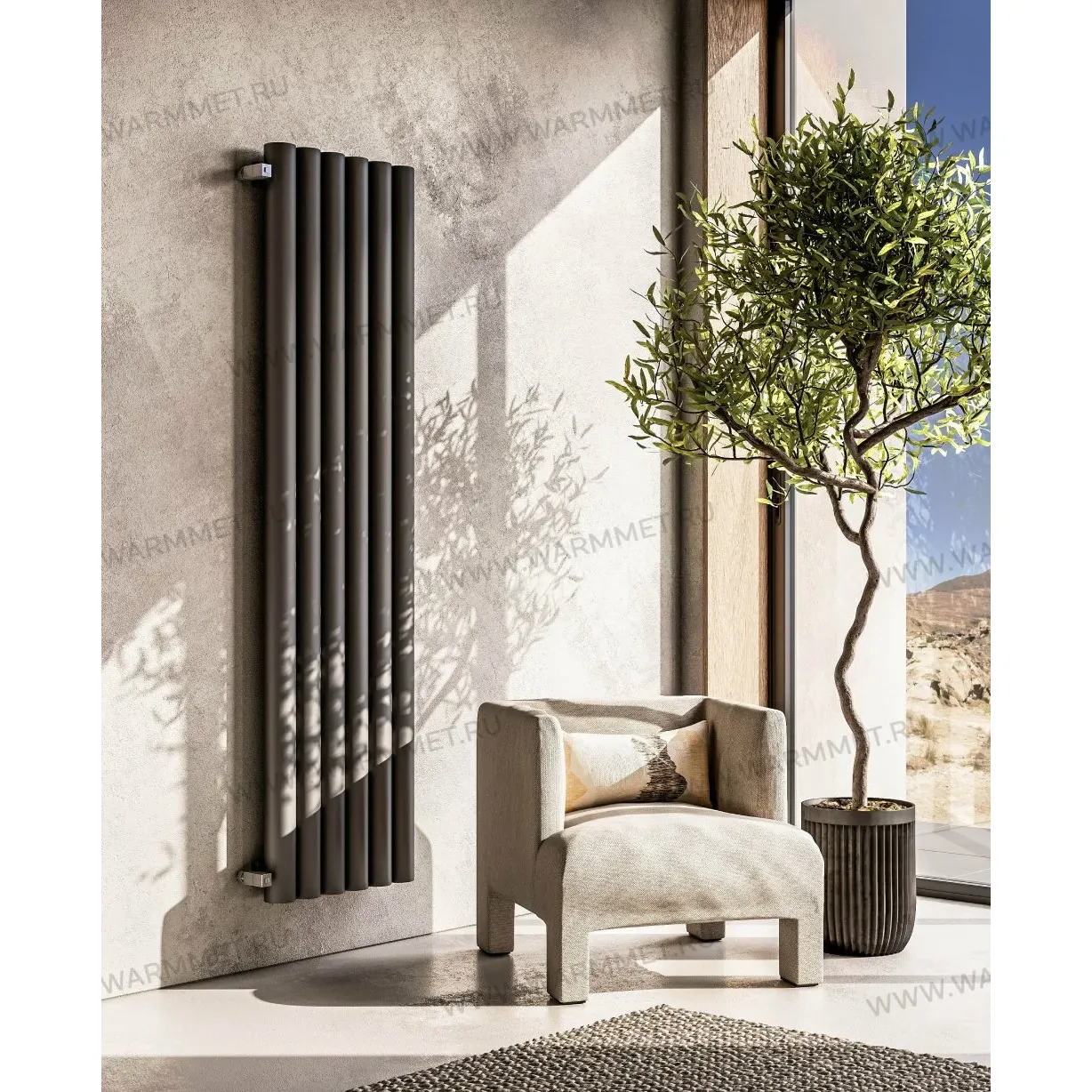 Трубчатый вертикальный радиатор WARMMET Power 76 V Трубчатый вертикальный радиатор WARMMET Power 76 V