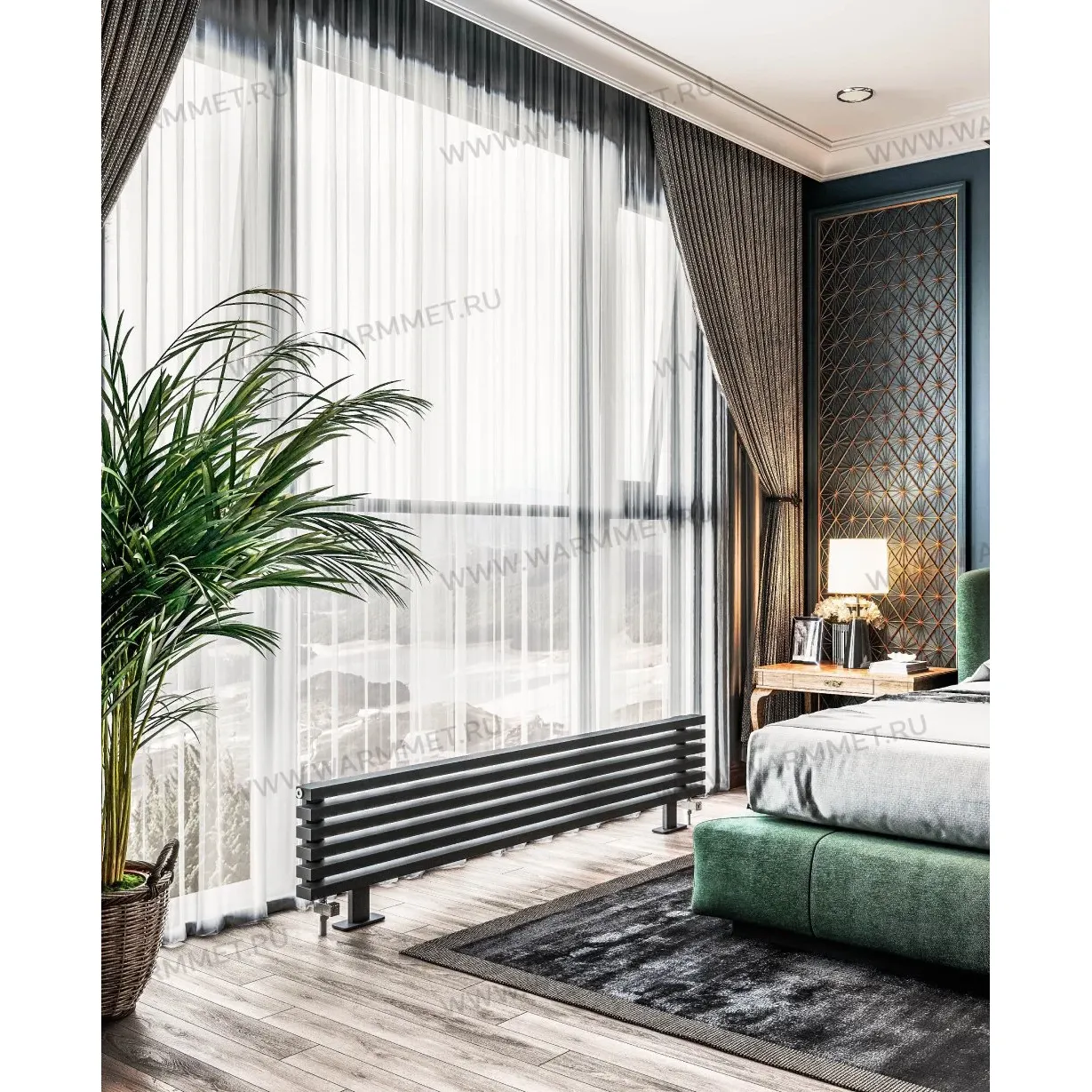 Трубчатый напольный радиатор WARMMET Luxe 60 HN Трубчатый напольный радиатор WARMMET Luxe 60 HN