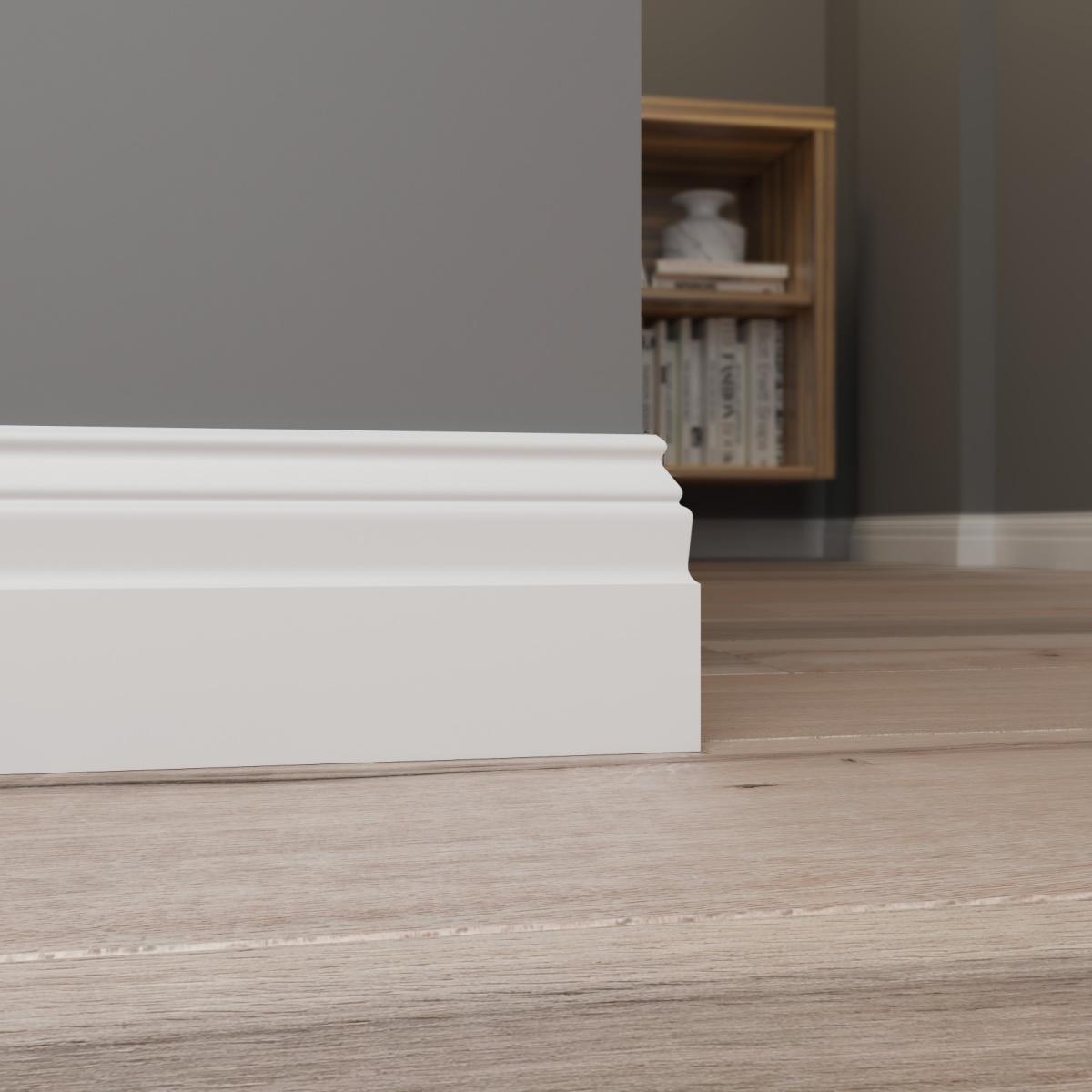 Плинтус белый Ultrawood арт. Base 0022 p (2000 x 80 x 12 мм.) Плинтус белый Ultrawood арт. Base 0022 p (2000 x 80 x 12 мм.)