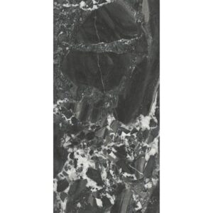 48007R Риальто чёрный глянцевый обрезной 40x80x1 керамическая плитка Керама Марацци