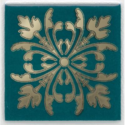 HGD/F252/5246 Клемансо зелёный темный 4.9*4.9 керамическая вставка Керама Марацци