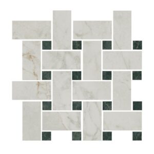 T038/SG6540 Серенада мозаичный белый лаппатированный 32x32x0