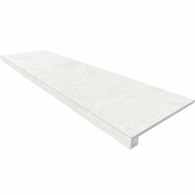 Ступени Комплект NL00 Nolana White (Ступень 33x120 неполированный прямоугольный бортик без насечек + Подступенок 14