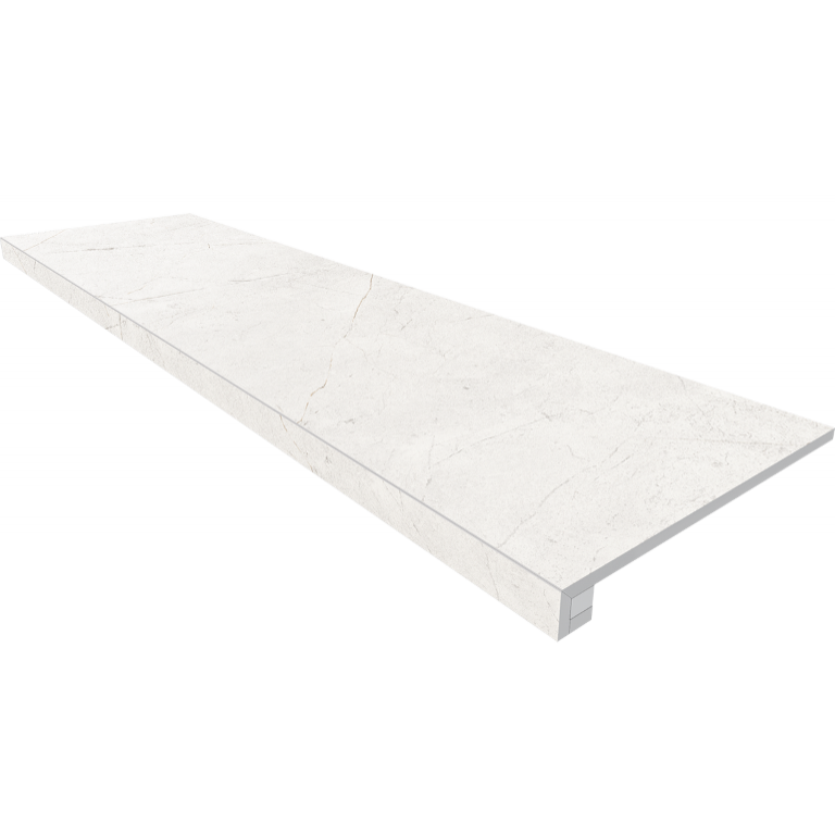 Ступени Комплект NL00 Nolana White (Ступень 33x120 неполированный прямоугольный бортик без насечек + Подступенок 14 Ступени Комплект NL00 Nolana White (Ступень 33x120 неполированный прямоугольный бортик без насечек + Подступенок 14