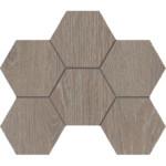 Мозаика KW02 Kraft Wood Light Grey Hexagon структурированная 25x28