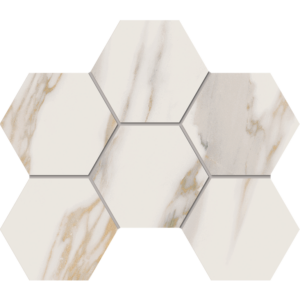 Мозаика RM01 Miramare White Hexagon неполированная 25x28