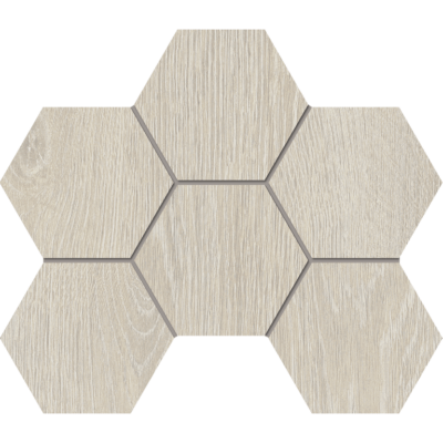 Мозаика KW00 Kraft Wood Nordic Hexagon структурированная 25x28