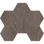 Мозаика KW03 Kraft Wood Wenge Hexagon структурированная 25x28