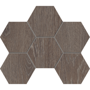 Мозаика KW03 Kraft Wood Wenge Hexagon структурированная 25x28
