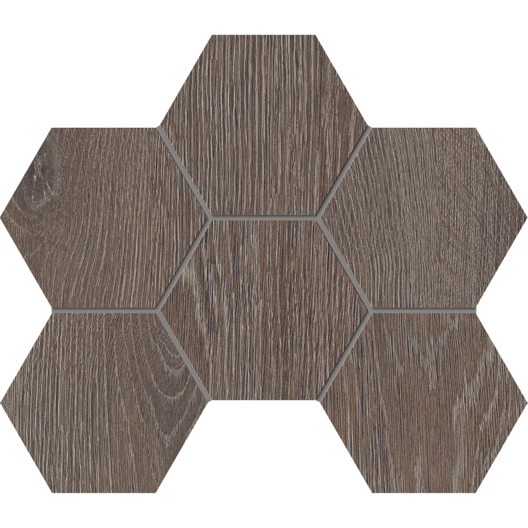Мозаика KW03 Kraft Wood Wenge Hexagon структурированная 25x28 Мозаика KW03 Kraft Wood Wenge Hexagon структурированная 25x28