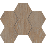 Мозаика KW01 Kraft Wood Rusty Beige Hexagon структурированная 25x28