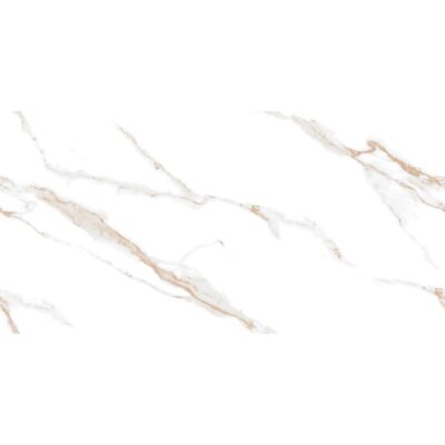 Calacatta sharp gold Керамогранит белый Полированный 60x120 LAPARET