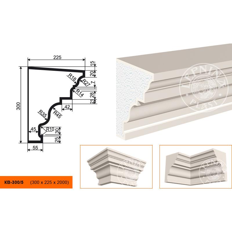 Карниз KB-300/5 300х225х2000 Карниз KB-300/5 300х225х2000