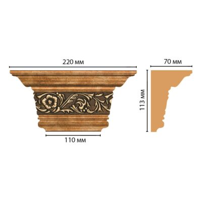 Капитель DECOMASTER D203-57 220*113*70 мм