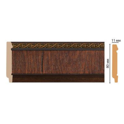 Плинтус напольный DECOMASTER 144-2 ДМ 80*11*2400  мм