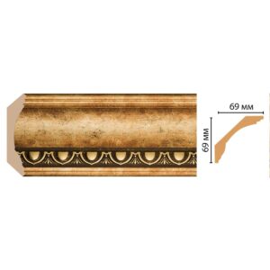 Плинтус потолочный DECOMASTER 100D-57 69*69*2400 мм